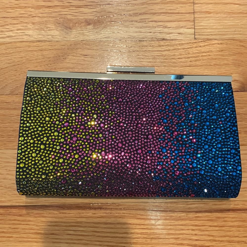 Multi Colored Crystal Evening Clutch
